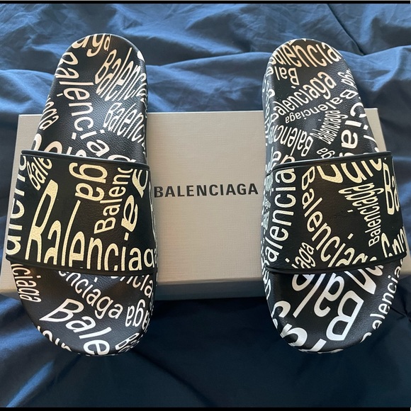 (SOLD) Balenciaga Slides mens sz 8 - Picture 3 of 6